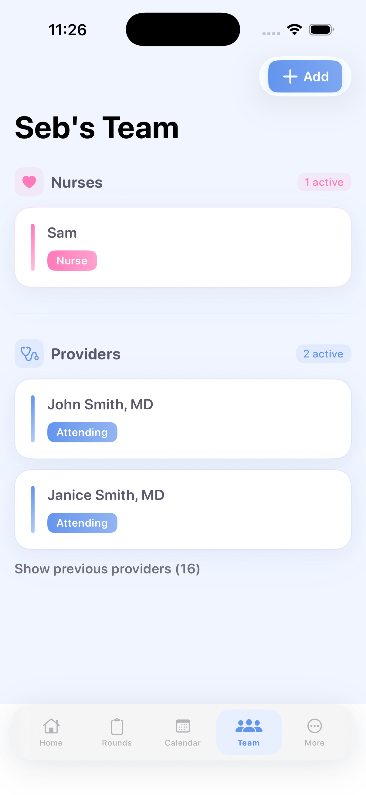 Care team tracker